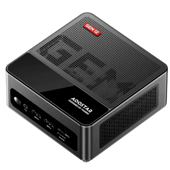 AOOSTAR GEM12 AMD Ryzen 7 7840HS Mini PC with 16/32G DDR5 RAM 512G/1T PCle 4.0 SSD WIN 11 PRO/ 2* NVME/Oculink/2*2.5G LAN (No